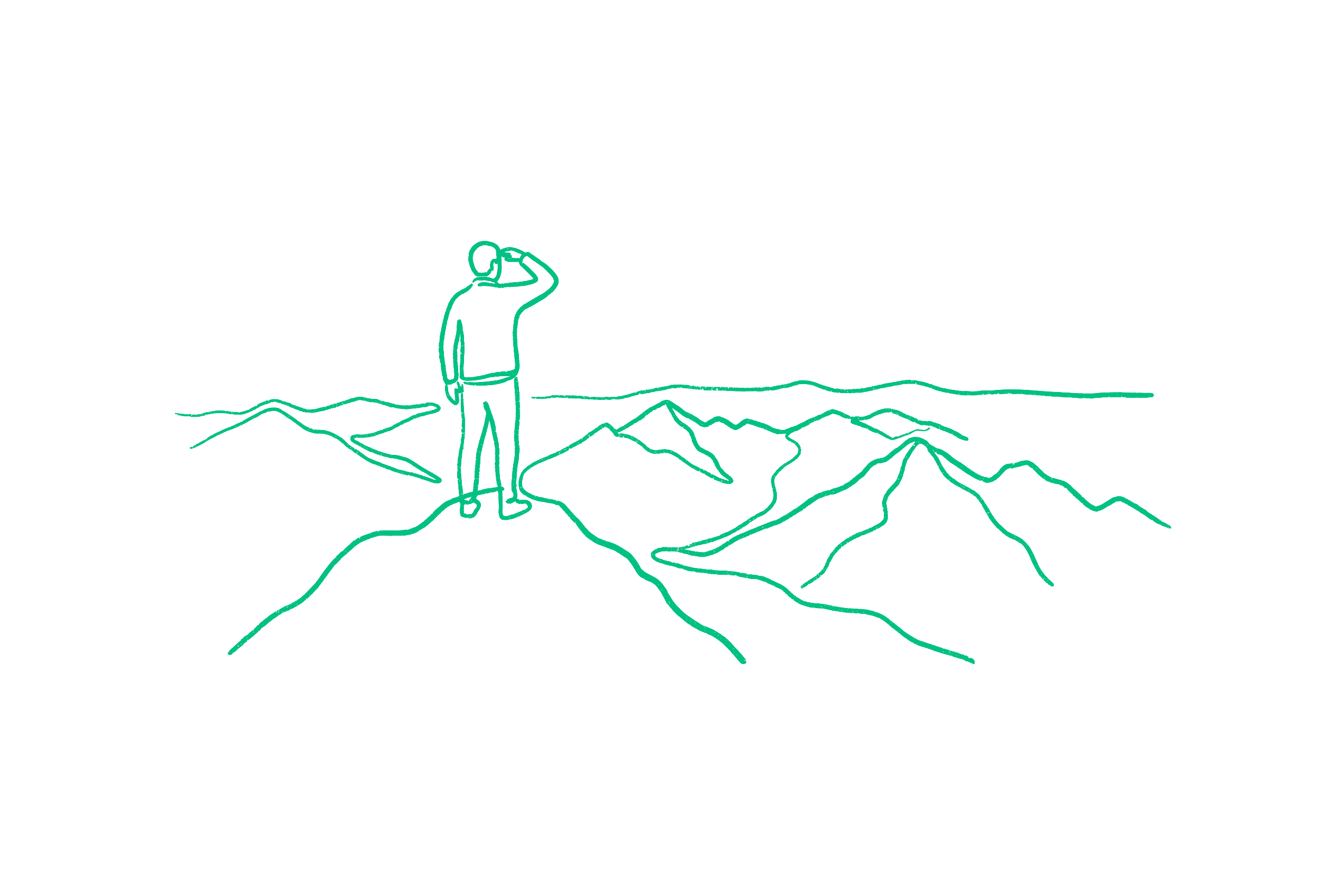 Une silhouette au sommet