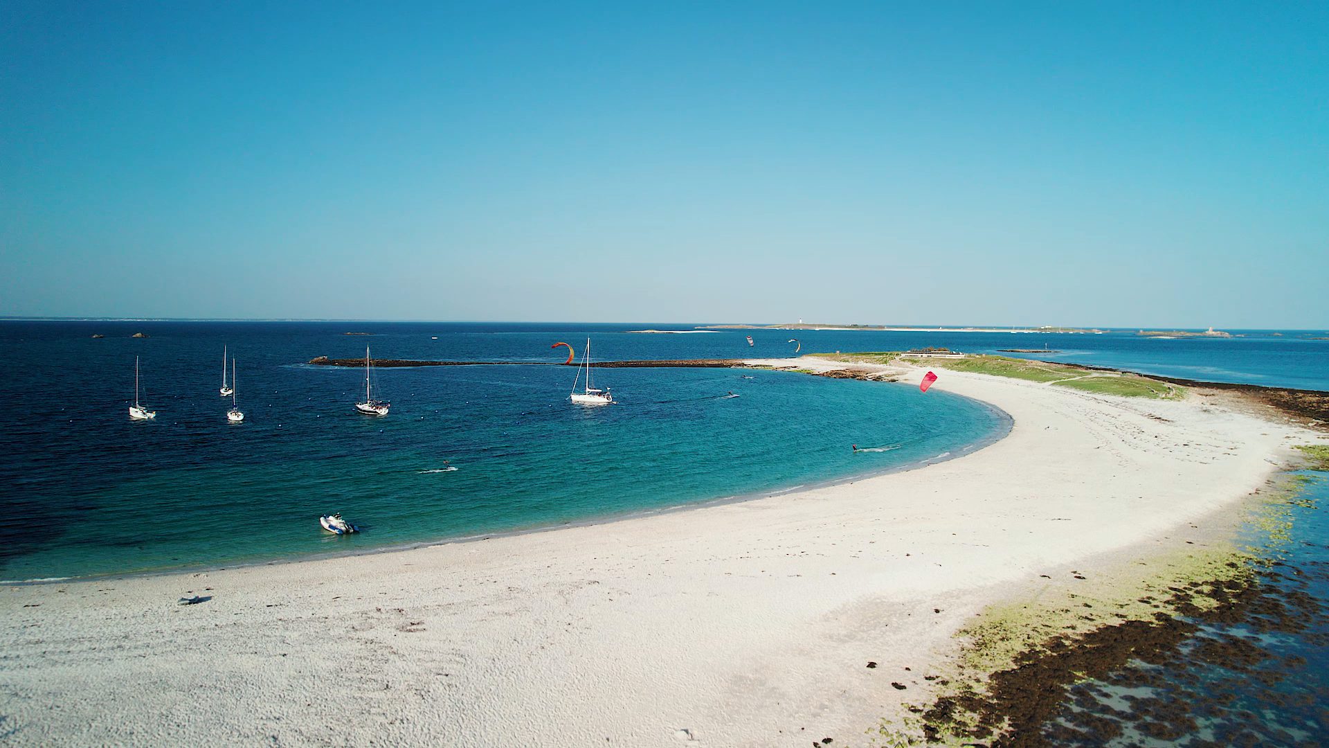 Les îles Glénan vues du ciel, film Fougère